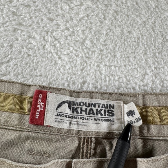 Mountain Khakis Pants Mens‎ 38x36 Beige Relaxed Fit Heavy Outdoors Jackson Hole - Picture 5 of 10